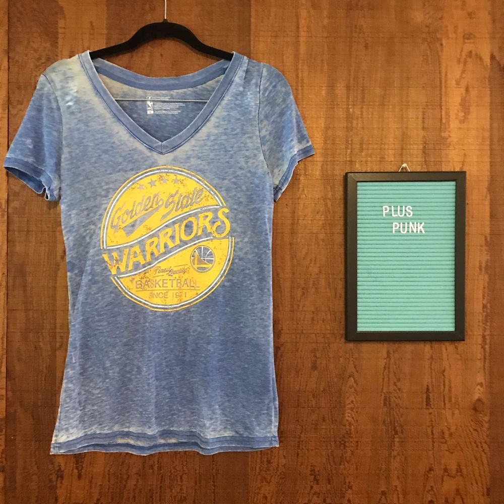 Golden State Warriors Distressed T-shirt Medium